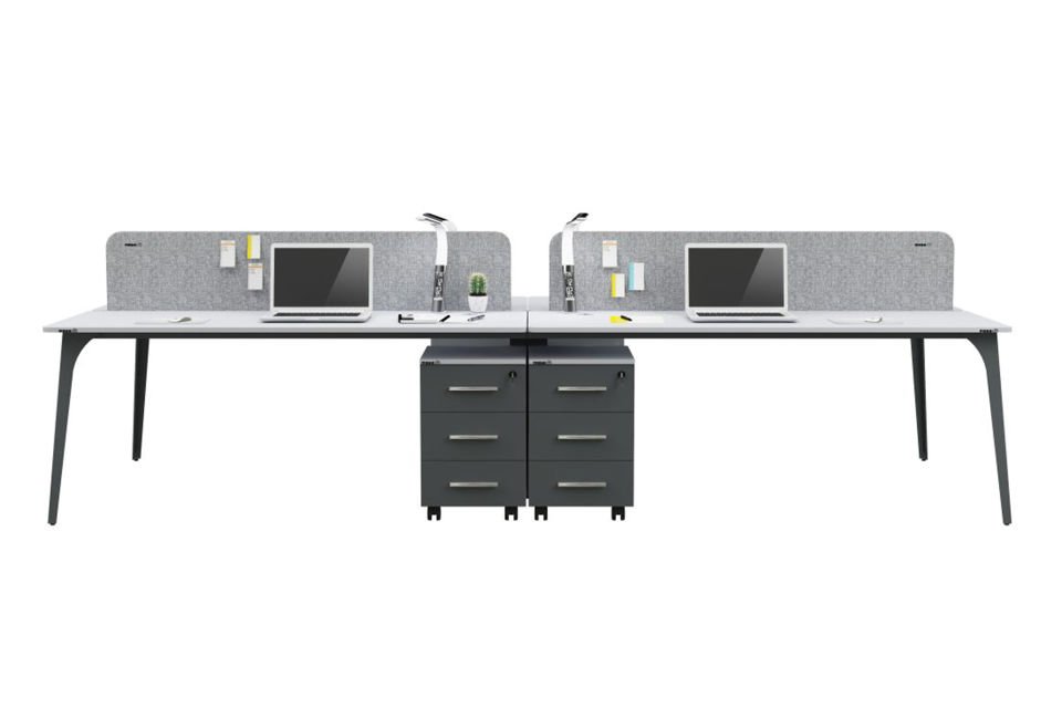 Lavisa Dörtlü Workstation Kumaş Seperatör 360