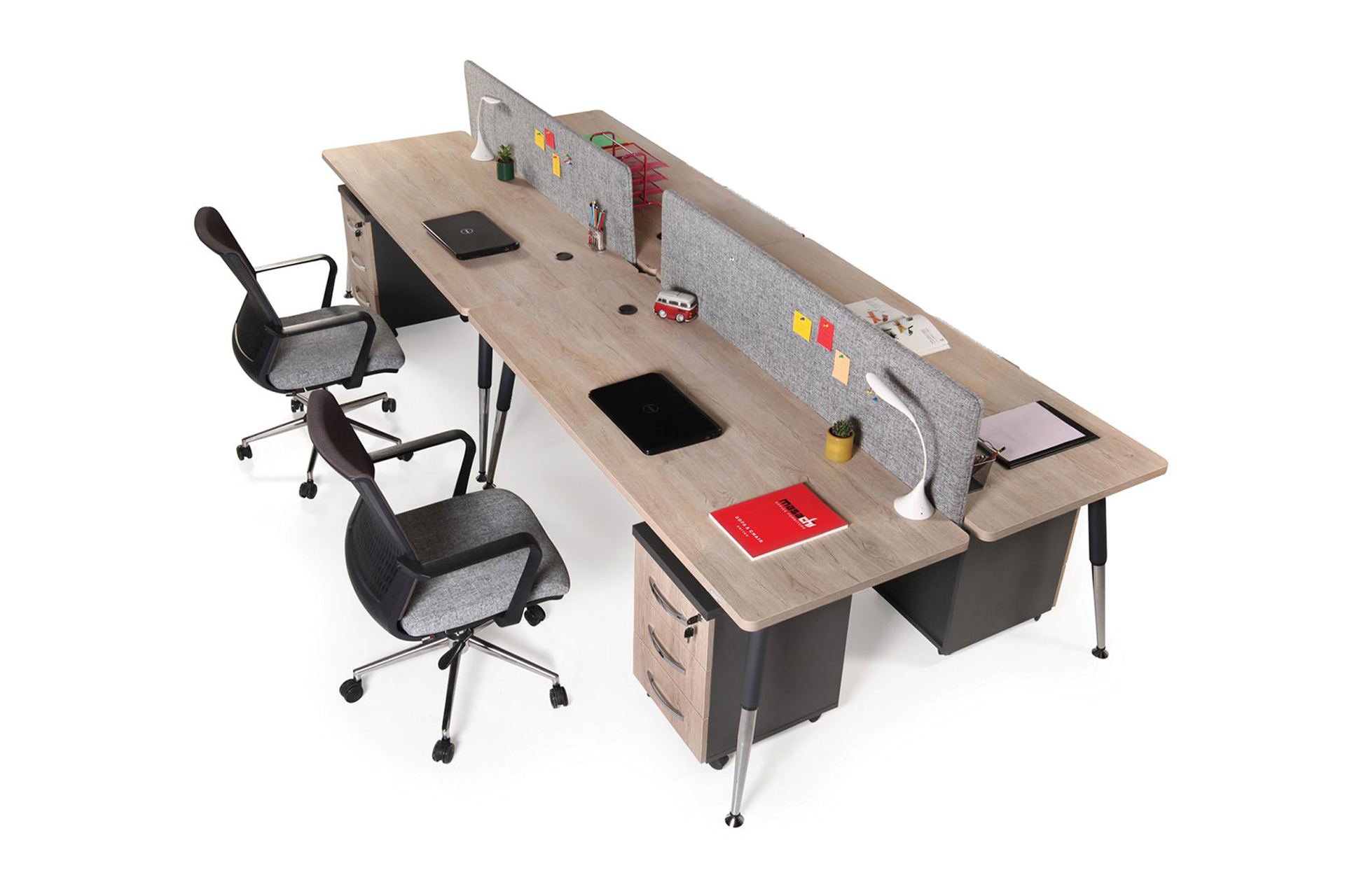 Valencia  Dörtlü Workstation Kumaş Seperatör 280