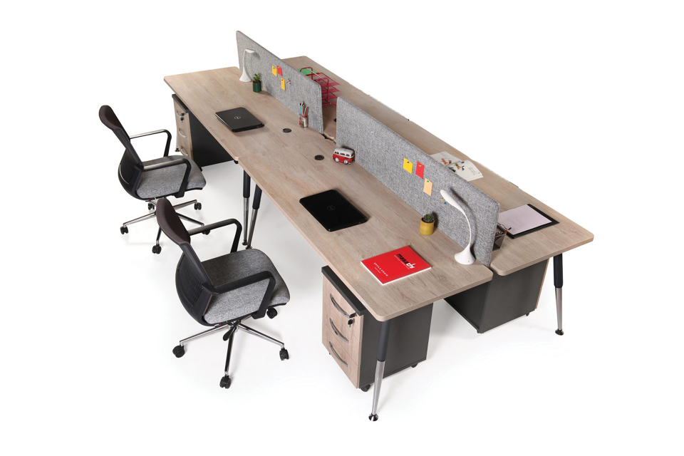 Valencia  Dörtlü Workstation Kumaş Seperatör 320